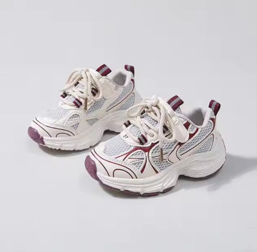 Bordeaux Kindersneakers Slip-on Maat 26-33 – Ademend, Lichtgewicht en Antislip voor Actieve Kinderen 0